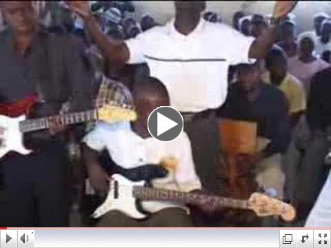 worship service at church in Haiti