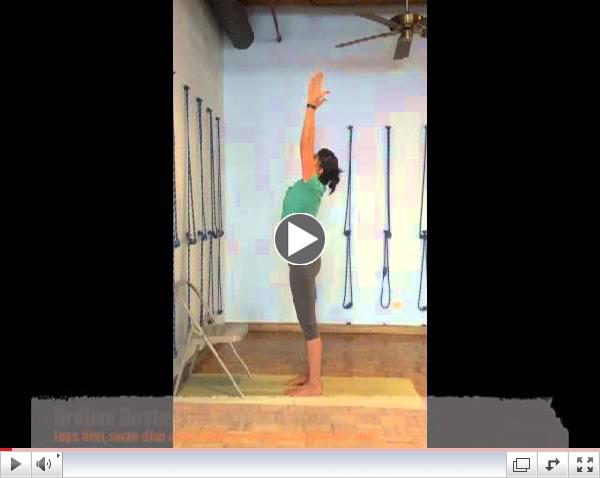 sun salutation with chair