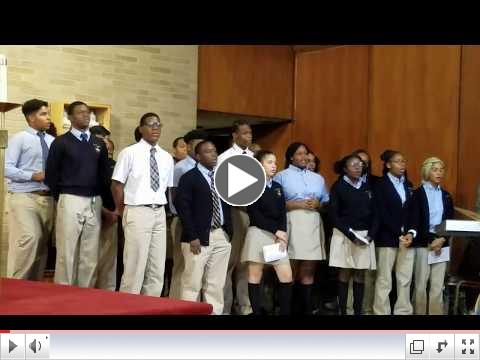 Our chorus sings a song for reflection