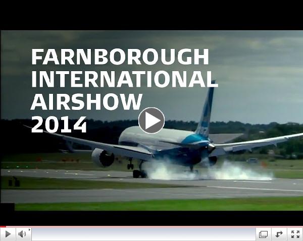 Awesome Boeing 787-9 display at #FIA14 Farnborough International Airshow 2014