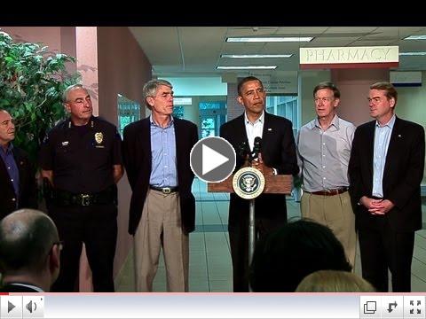 President Obama Speaks After Visiting Aurora, Colorado Hospital