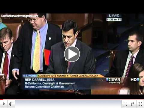 ISSA ON ERIC HOLDER CONTEMPT VOTE: