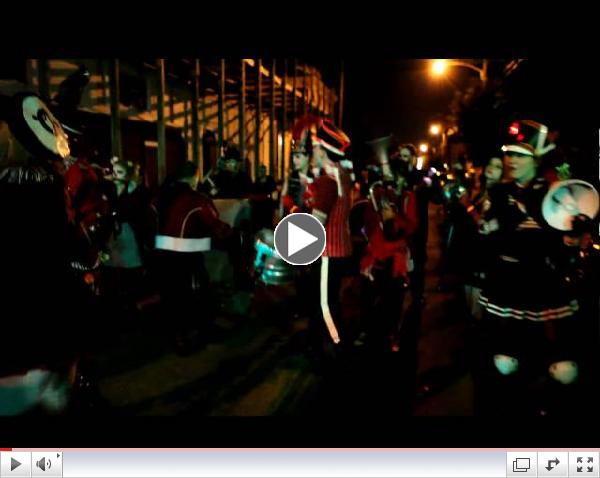 Noisician Coalition in the 6t'9 Hola-ween parade. (Video by George Long)