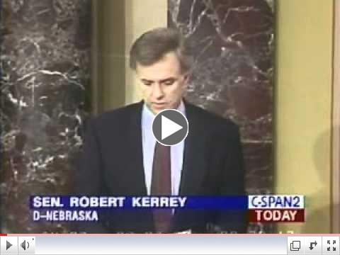 Bob Kerrey Says A Balanced Budget Amendment 