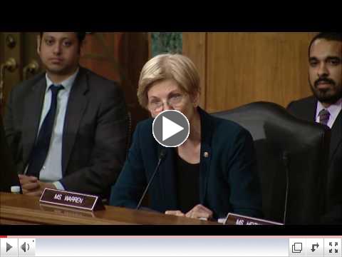 Elizabeth Warren Questions Wells Fargo CEO over Fraudulent Accounts.