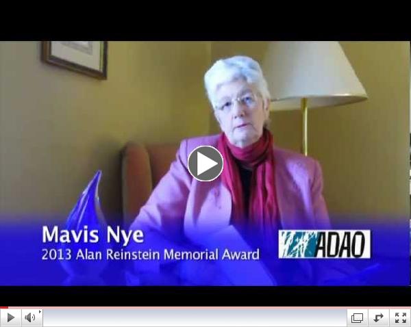 Mavis Nye, 2013 Alan Reinstein Award Conference Acceptance Video Speech