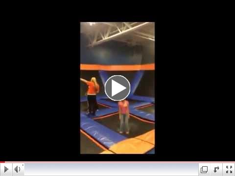 Elementary participant shows off her jumping skills during Sky Zone field trip!