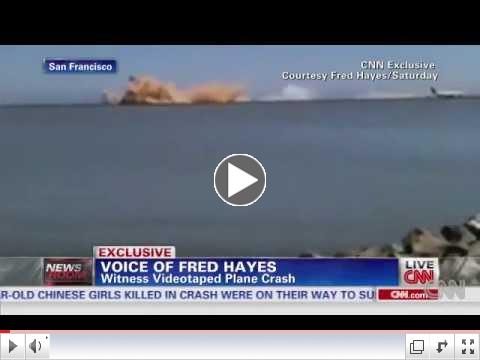 Fred Hayes Video Asiana Airlines Flight 214 Boeing 777 Plane Crash At SFO  (NTSB)