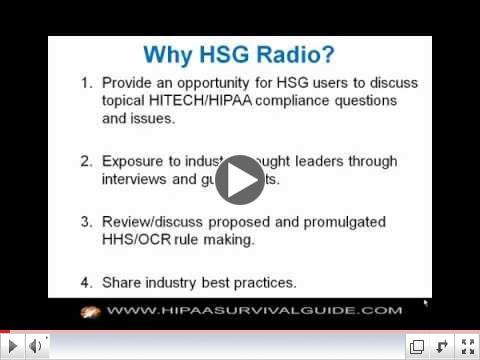 HIPAA Survival Guide Blog Talk Radio Overview