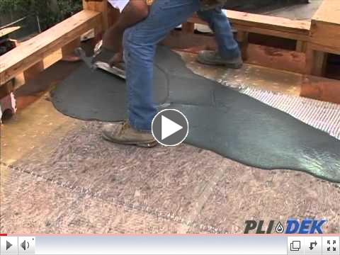 pli dek deck plywood system waterproof application process below