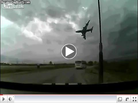 Camera capture Boeing 747 crash in Bagram - Bagram 747 crash