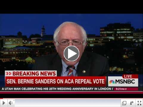 Bernie Sanders on ACA Repeal Vote