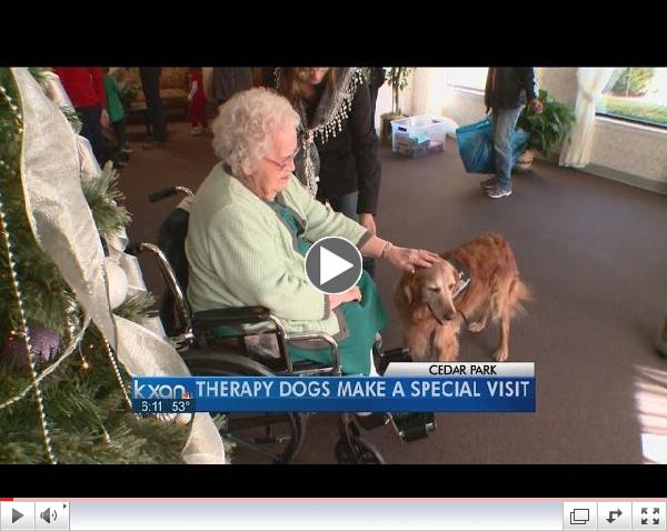 KXAN News - Therapy dogs make a special visit