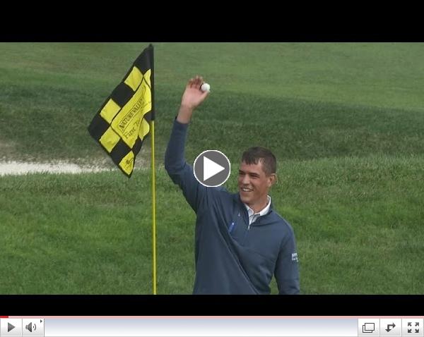 Christopher Meyers' double eagles No. 18 at Nature Valley First Tee Open