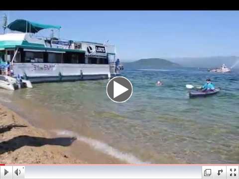 Elaine Howley's BIG swim of Lake Pend Oreille: Success!
