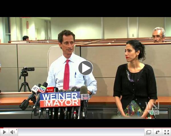 Weiner: Not Dropping Out of NYC Race | Anthony Weiner Press Conference