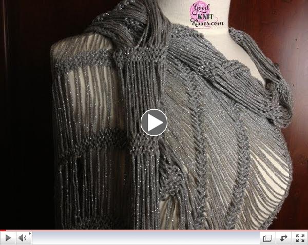 Dew Drop Shawl loom along on the AllnOne