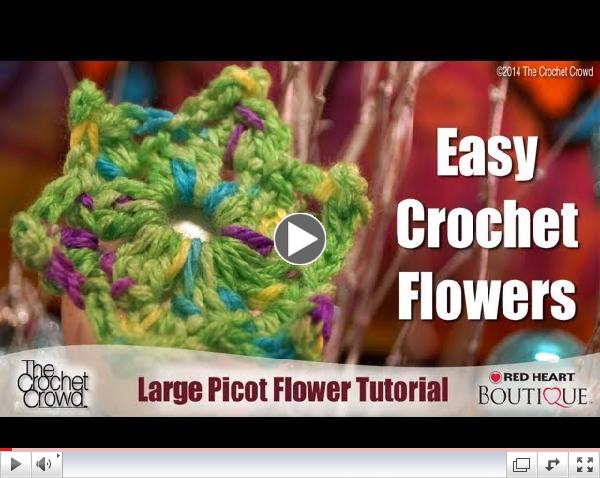 Crochet Large Picot Flower Tutorial
