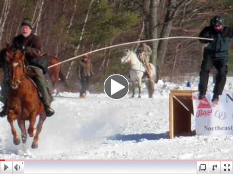 Thrilling Extreme Horse Ski Joring Races!