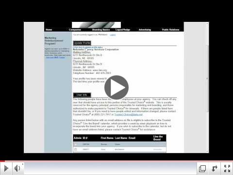 Trusted Choice Agency Profile Updating