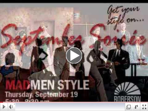 Roberson Hosting Mad Men Style September Soiree
