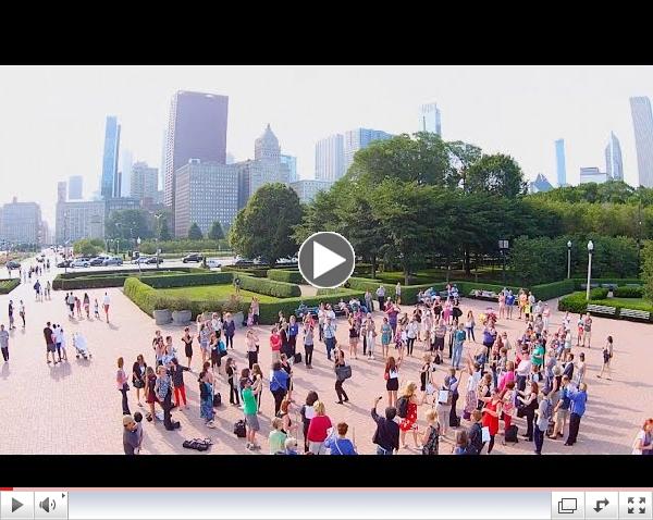 Viviana's Chicago Flute Flash Mob (feat. drone video footage)