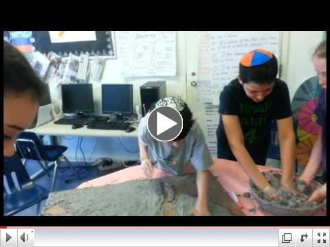 5th/6th grade students work on Fertile Crescent Topography Map in Ms. Schiller's History class.