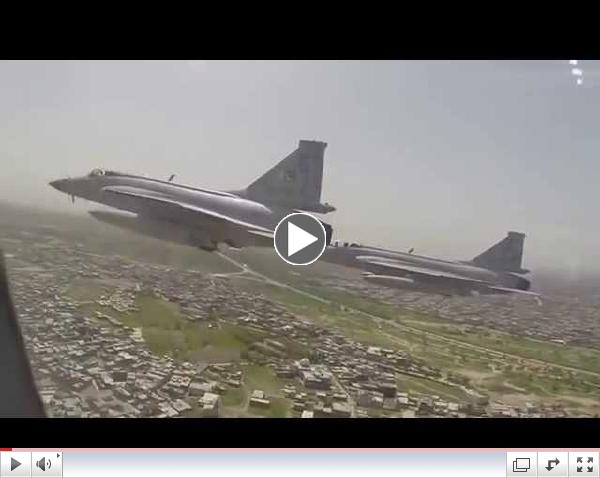 Exclusive Video Of JF-17s Escorting Chinese President's Plane,