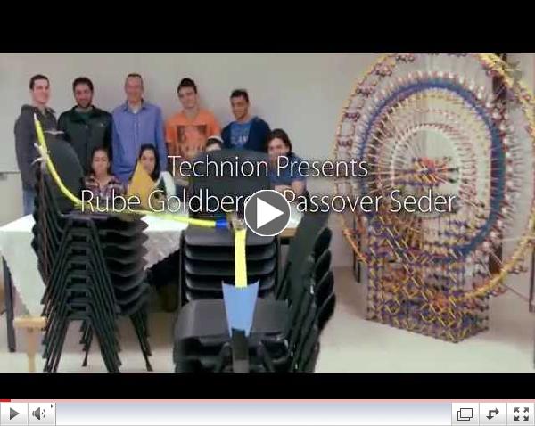 Passover Pesach 2015 Seder Rube Goldberg Machine from Technion in Israel
