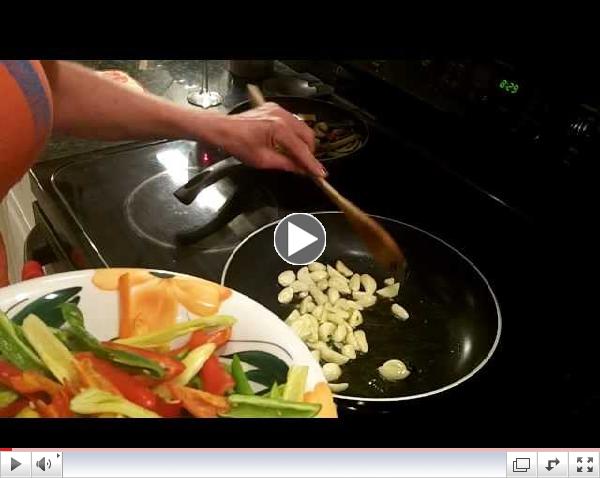 Fried Sweet Peppers.Then Penny adds them to a tuna fish Sandwich & tomatoes & cheese.mp4