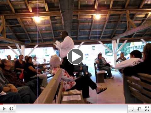 Bishop James Swanson preaches at Spring Creek