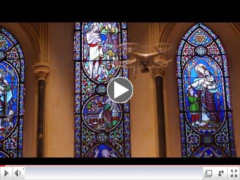 A drone's view of St. Patrick's Cathedral in Dublin