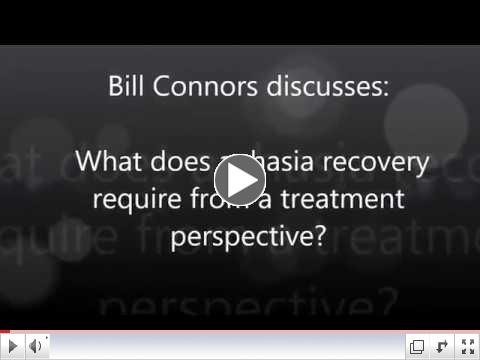What does aphasia recovery require from a treatment perspective?
