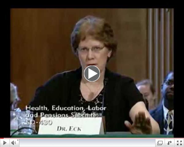 Alieta Eck, M.D. testifies to Senate about a better way to provide medical care to the poor