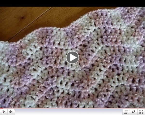How To Crochet Lazy Wave Afghan / Ripple / Chevron