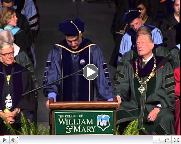 Charter Day 2013: Tierney accepts Thomas Jefferson Teaching Award