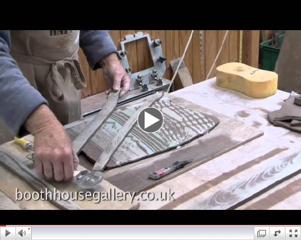 A ceramic bowl - layering technique with Jim Robison www.boothhousegallery.co.uk/writing.htm