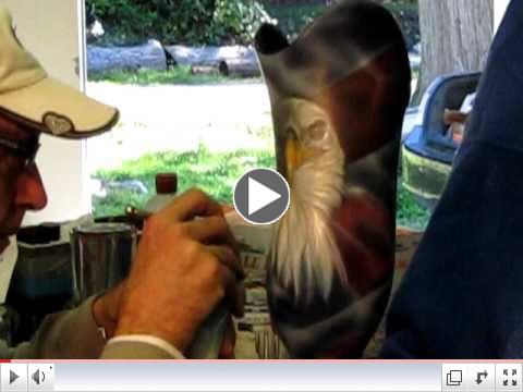 USMC Veteran Amputee Custom Restoration Airbrush Socket Art only Available by GTOPI.com
