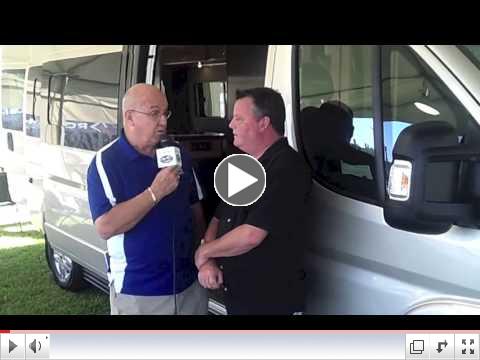 Paul Cassidy talks with Bob Zagami about the new Roadtrek shown at the Elkhart RV Dealer Open House