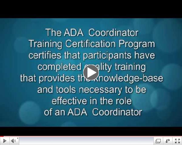Learn about ADA Coordinator Certification
