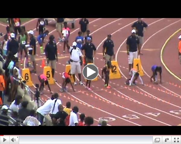 2013 AAU JUNIOR OLYMPIC CHAMPIONSHIPS - 9 UNDER GIRLS 100 METER SEMI -HEAT 1
