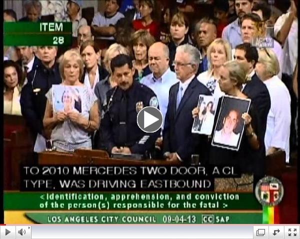 Police officers and victim's family ask for help after a Studio City hit-and-run