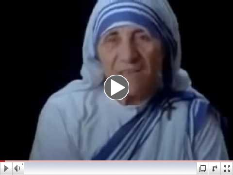 Mother Theresa On God's Mercy and Forgiveness
