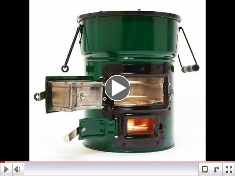 StoveTec two-door deluxe off-grid wood or charcoal fire stove