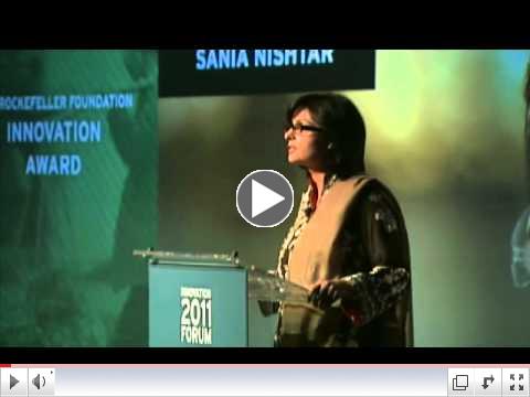 The Rockefeller Foundation Innovation Forum:  Dr. Sania Nishtar Accepts Innovation Award